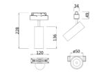 Spot pe sina Focus LED Maytoni TR019-2-10W4K-B
