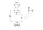 Spot pe sina Focus LED Maytoni TR019-2-15W4K-B