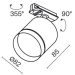 Spot pe sina Polar Maytoni TR088-1-GX53-MG