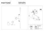 Spot pe sina Vuoro Maytoni TR029-3-26W3K-S-W