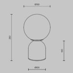 Veioza TAVO Maytoni MOD453TL-01BG
