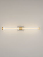 Aplica baie Alto 12W 3000K, Auriu si Sticla, Metal, Acrilic Nova Luce