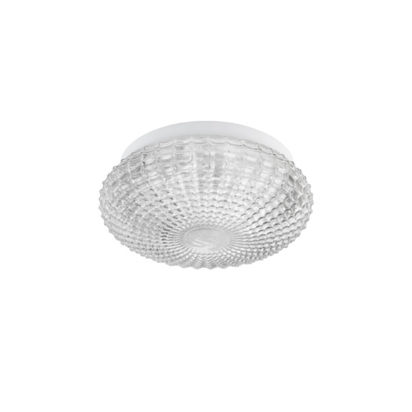 Aplica baie Clam 24W, Alb, Transparent si Sticla, Metal Nova Luce