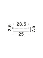 Aplica baie Cube 12W, Alb si Sticla, Metal Nova Luce