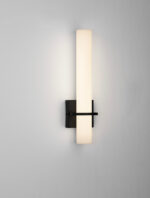 Aplica baie Luca 15W 4000K, Negru si Otel, Sticla Nova Luce