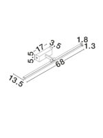 Aplica baie Marel 16W 3000 | 4000K, Crom si Otel, Aluminiu, Acrilic Nova Luce