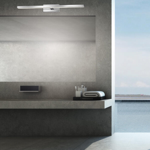 Aplica baie Modena 18W 3000K, Crom si Aluminiu, Acrilic Nova Luce