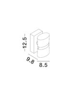Aplica baie Sabia 10W 3000K, Crom si Aluminiu, Acrilic Nova Luce