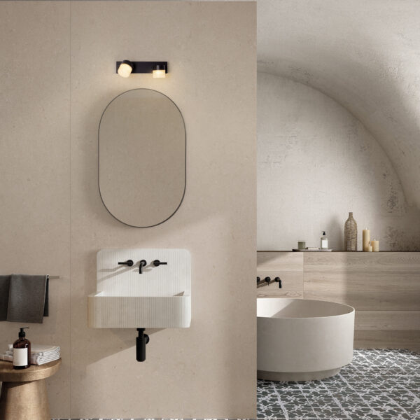 Aplica baie Teko 11W 3000K, Negru si Aluminiu Nova Luce