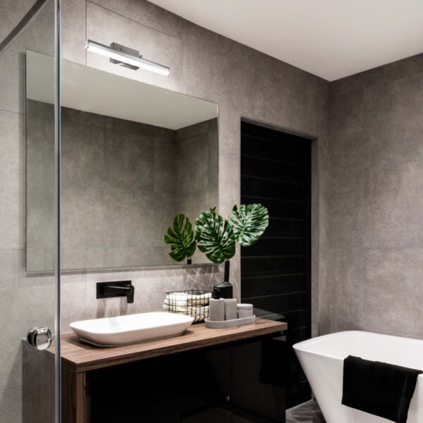 Aplica baie Vanese 12W 3000K, Crom si Aluminiu, Acrilic Nova Luce