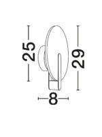 Aplica de perete Aider 6W 3000K, Negru si Otel, Aluminiu, Alabastru artificial Nova Luce