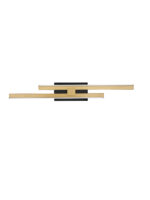 Aplica de perete Antama 12W 3200 K, Negru, Auriu si Otel, Aluminiu, Acrilic Nova Luce