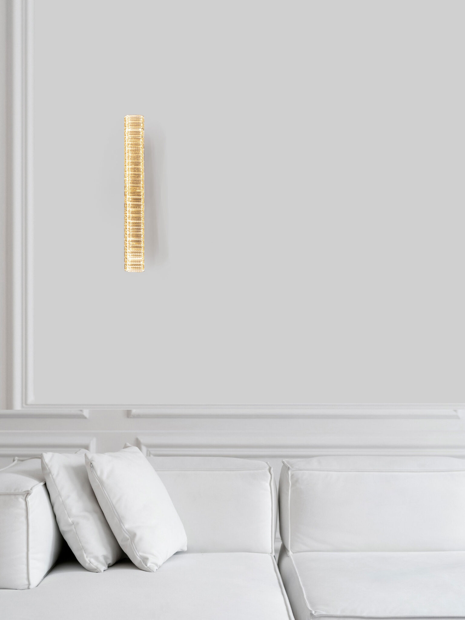 Aplica de perete Aurelia 19W 3500 K, Auriu si Metal, Cristal Nova Luce