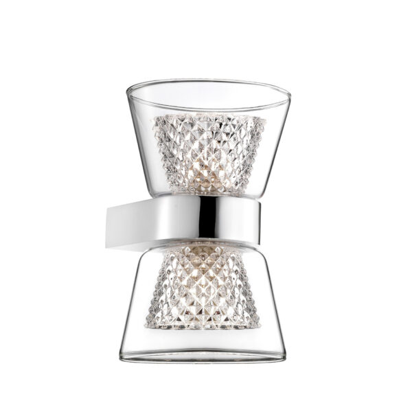 Aplica de perete Boccale 10W, Crom si Sticla, Aluminiu Nova Luce
