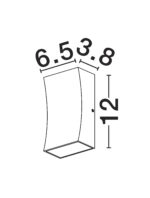 Aplica de perete Boxy 6W 3000K, Alb si Aluminiu Nova Luce