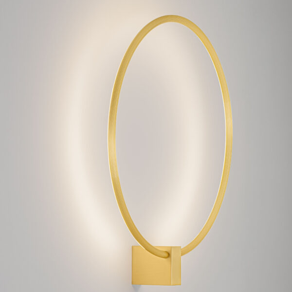 Aplica de perete Cercio 21W 3000 | 2700 | 4000K, Auriu si Aluminiu Nova Luce