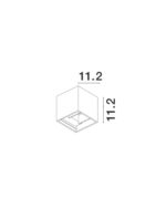 Aplica de perete Como 6W 3000K, Alb si Aluminiu Nova Luce