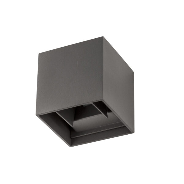 Aplica de perete Como 6W 3000K, Gri inchis si Aluminiu Nova Luce
