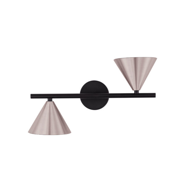 Aplica de perete Conico 20W, Negru, Maro si Aluminiu Nova Luce