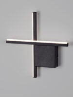 Aplica de perete Cross 10W 2700 K, Negru si Aluminiu Nova Luce