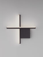 Aplica de perete Cross 10W 2700 K, Negru si Aluminiu Nova Luce