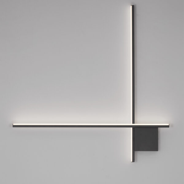 Aplica de perete Cross 21W 2700 K, Negru si Aluminiu Nova Luce
