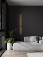 Aplica de perete Danessa 5W 3000 | 2700 K, Negru si Aluminiu, Acrilic Nova Luce