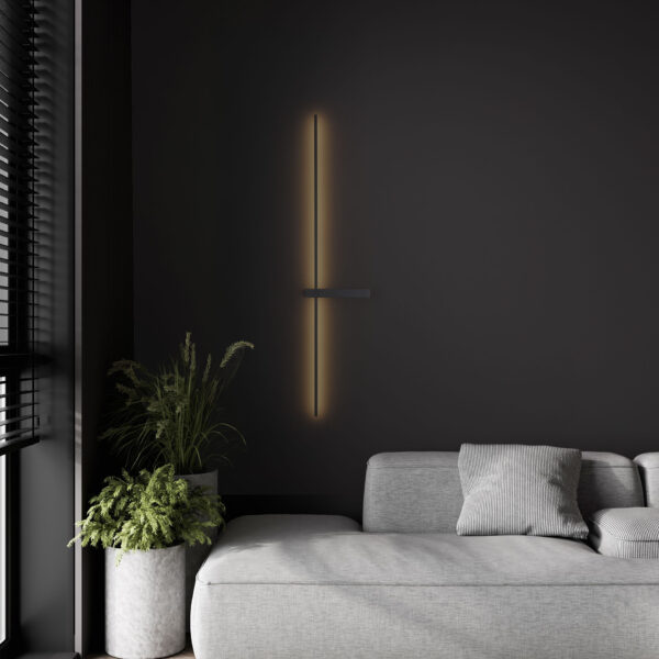 Aplica de perete Danessa 5W 3000 | 2700 K, Negru si Aluminiu, Acrilic Nova Luce