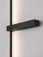 Aplica de perete Danessa 5W 3000 | 2700 K, Negru si Aluminiu, Acrilic Nova Luce