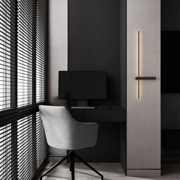 Aplica de perete Danessa 5W 3000 | 2700 K, Negru si Aluminiu, Acrilic Nova Luce