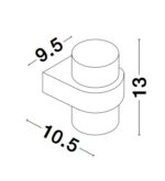 Aplica de perete Darf 10W 3000K, Negru si Aluminiu Nova Luce
