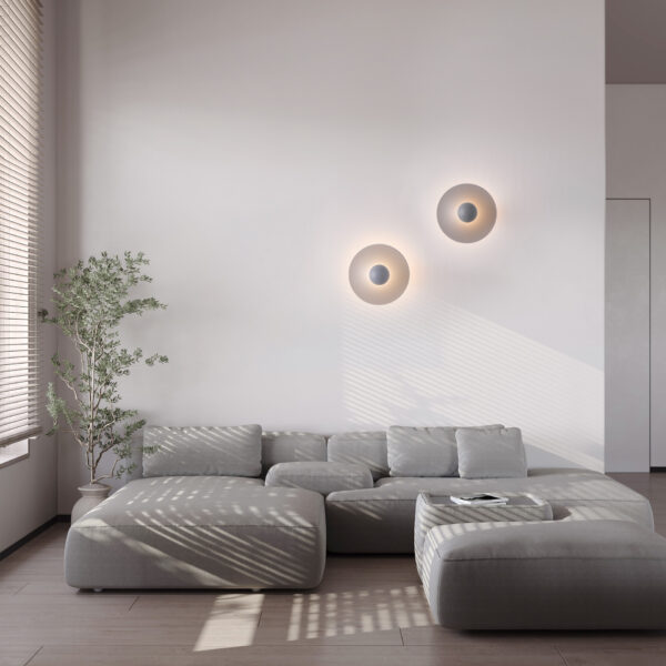 Aplica de perete Edem 9W 3000K, Gri si Otel, Aluminiu Nova Luce