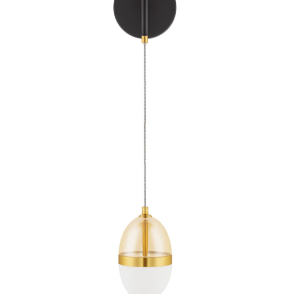 Aplica de perete Egna 13W 3000K, Alama, Chihlimbariu si Sticla, Metal Nova Luce