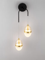 Aplica de perete Egna 24W 3000K, Alama, Chihlimbariu si Sticla, Metal Nova Luce