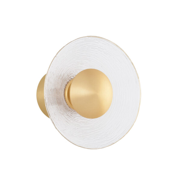 Aplica de perete Esil 4W 3000K, Auriu si Aluminiu, Acrilic Nova Luce