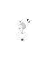 Aplica de perete Fend 10W 3000K, Negru si Aluminiu Nova Luce