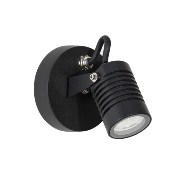 Aplica de perete Fend 5W 3000K, Negru si Aluminiu Nova Luce