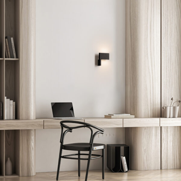 Aplica de perete Flusso 5W 3000K, Negru si Aluminiu Nova Luce