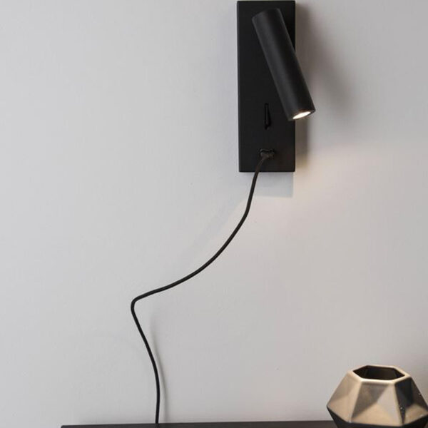 Aplica de perete Fuse 3W 3000K, Negru si Aluminiu Nova Luce