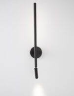 Aplica de perete Handy 9W 3000K, Negru si Aluminiu, Acrilic Nova Luce