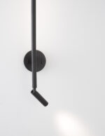 Aplica de perete Handy 9W 3000K, Negru si Aluminiu, Acrilic Nova Luce