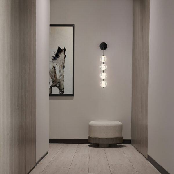 Aplica de perete Ifos 17W 3000K, Negru si Metal, Acrilic Nova Luce