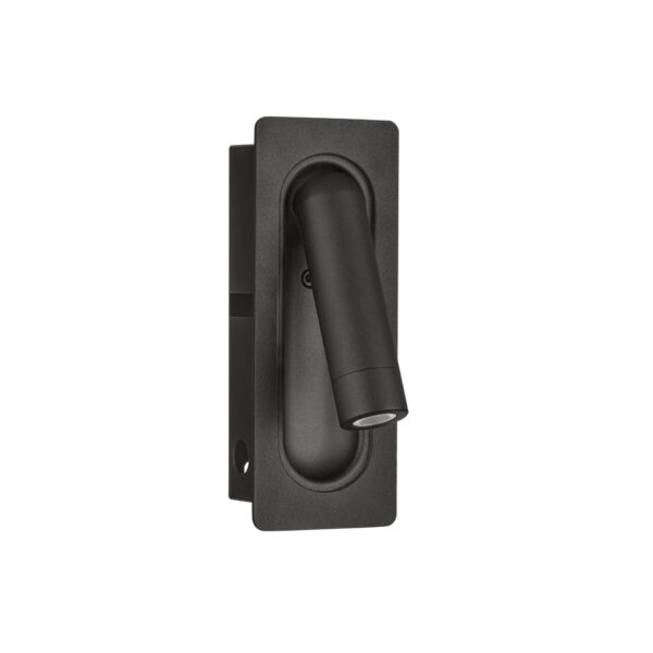 Aplica de perete Inlite 3W 3000K, Negru si Aluminiu Nova Luce