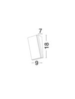 Aplica de perete Keen 12W 3000K, Negru si Aluminiu Nova Luce