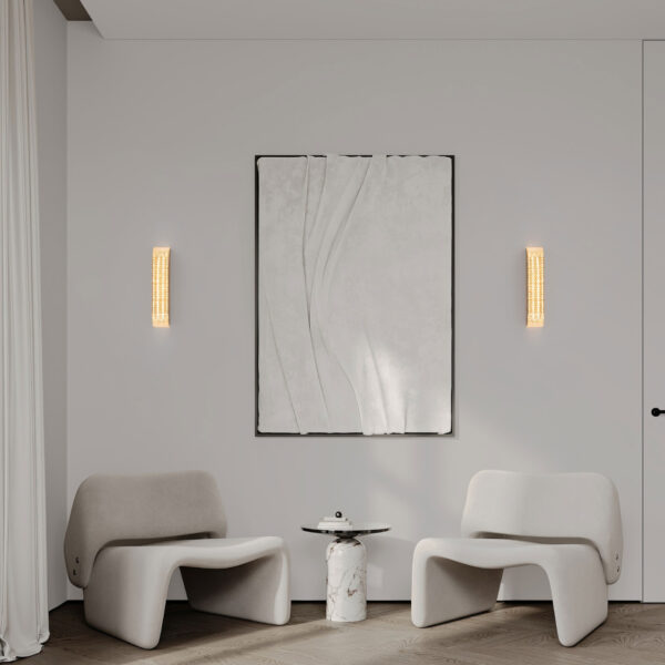 Aplica de perete Kinara 10W 3000K, Auriu si Aluminiu, Acrilic, Otel inoxidabil Nova Luce