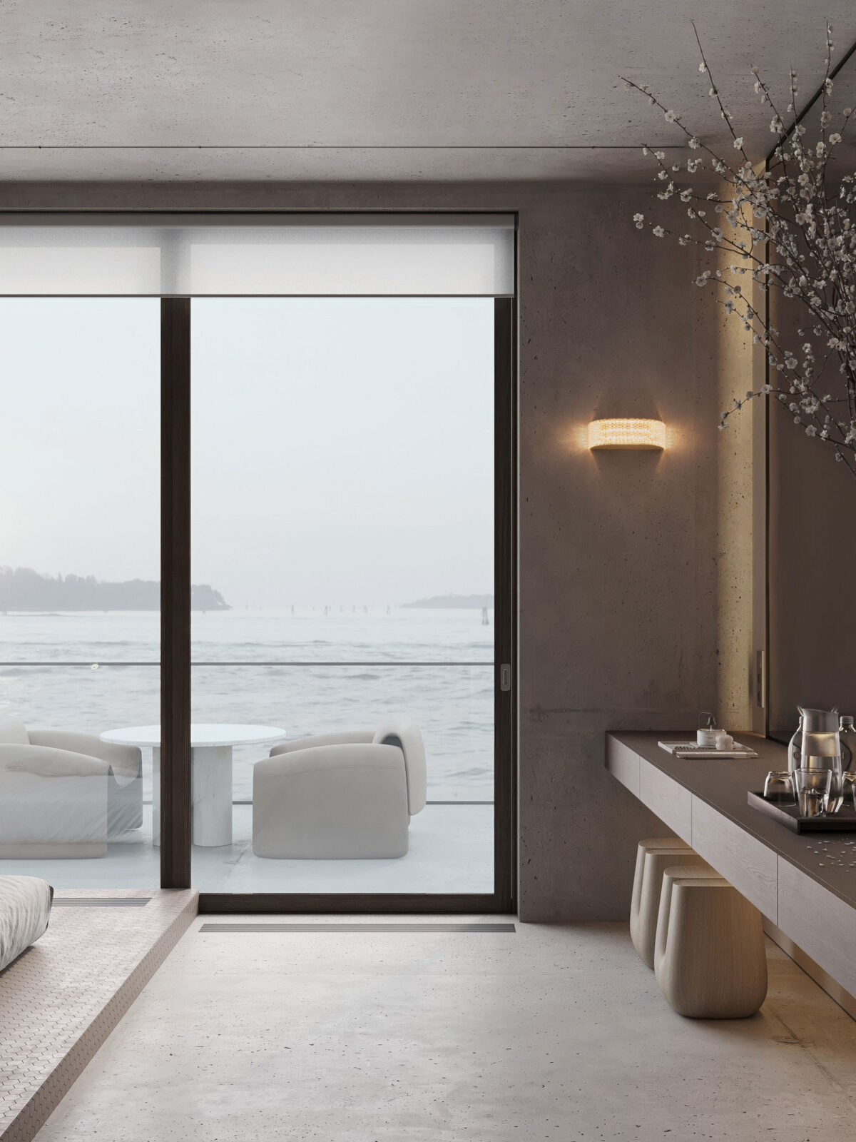 Aplica de perete Kinara 6W 3000K, Auriu si Aluminiu, Acrilic, Otel inoxidabil Nova Luce