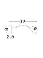 Aplica de perete Madison 3W 3000K, Negru si Aluminiu Nova Luce
