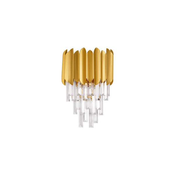 Aplica de perete Magnolia 10W, Auriu si Aluminiu, Cristal Nova Luce