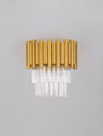 Aplica de perete Magnolia 10W, Auriu si Aluminiu, Cristal Nova Luce