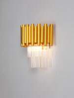 Aplica de perete Magnolia 10W, Auriu si Aluminiu, Cristal Nova Luce